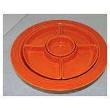 Vintage Fiesta relish tray, all red
