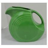 Vintage Fiesta disc water pitcher, medium green,