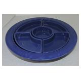 Vintage Fiesta relish tray, all cobalt
