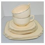 HLC Century lot of 8 pcs, ivory with platinum