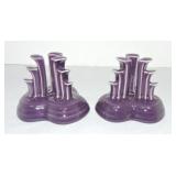 Fiesta Post 86 pair of pyramid candle holders,