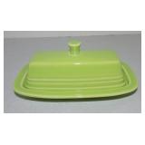 Fiesta Post 86 butter dish, chartreuse