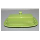 Fiesta Post 86 butter dish, chartreuse