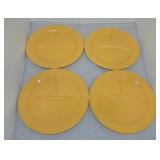 Vintage Fiesta compartment plate, 4 yellow