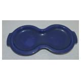 Vintage Fiesta figure 8 tray, cobalt, wear