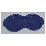 Vintage Fiesta figure 8 tray, cobalt