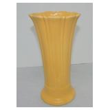 Vintage Fiesta 10" flower vase, yellow, rim repair