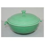 Vintage Fiesta casserole, green, minor nick to