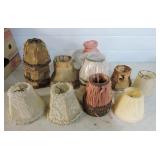 Lot of vintage small lamp shades