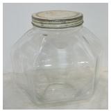 Glass kitchen jar, 10 1/2"