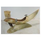 Steer horn cigar ashtray