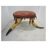 Steer horn foot stool
