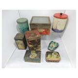 Lot of advertising tins and canisters, various