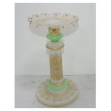 Bristol glass candle luster, 11"