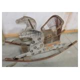 Wooden rocking horse, some losses