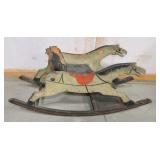 Wooden rocking horse, some losses