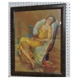 French lady in chair print