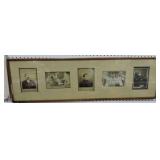 Framed portraits and photos, 12"x42"