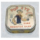 Popeye dime register bank