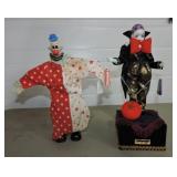 Battery operated clown and music box clown