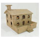 Wooden cigar box house, 6 1/2"