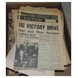 Box of WWII newspapers