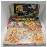 Lot of 3 board games: James Bond, Dragnet,