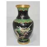 Cloisonne dragon vase, 4"