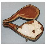 Meerschaum style erotic pipe with nude lady with