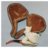 Meerschaum style erotic pipe with nude lady with