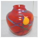 Art glass vase, 5"