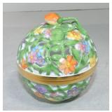 Herend porcelain open work lidded box with