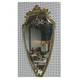 Beveled wall mirror, 27"x13 1/2"