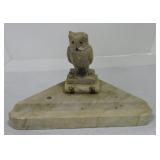 Marble owl inkwell, losses