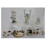 Lot of 9 figures, 3 1/2" to 9", various condition