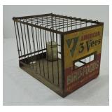 Bird food advertising bird cage