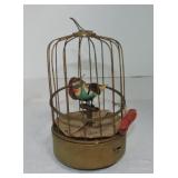 Japan musical bird cage with bird, non working,