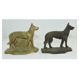 Brass and cast iron lot of 2 single bookends