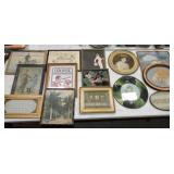 Lot of 14 framed pictures, various condition