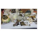 Large lot of lamps and lamp parts