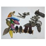 Lot of Christmas tree candle clips and figural