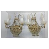 Pair of wall sconce lamps