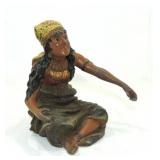 Spelter figure of an Indian maiden, 7"