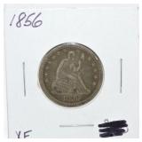 1856 Bust quarter, XF