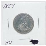 1857 Bust quarter, BU