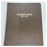 Lincoln cent album 1909-40, 85 coins