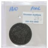 1810 half cent, F