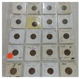 Lot of 20 Lincoln cents 1921-24