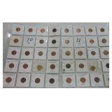 Lot of 40 Lincoln cents 1946-58, most BU