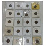 Lot of 20 Lincoln cents 1913-16